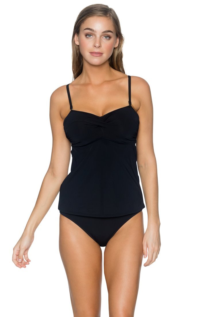 Sunsets Women's Iconic Twist Tankini Swimsuit - Sexy High Waisted Bikini Top & Bottom Set for Beach, Pool, Vacation & Summer Water Activities