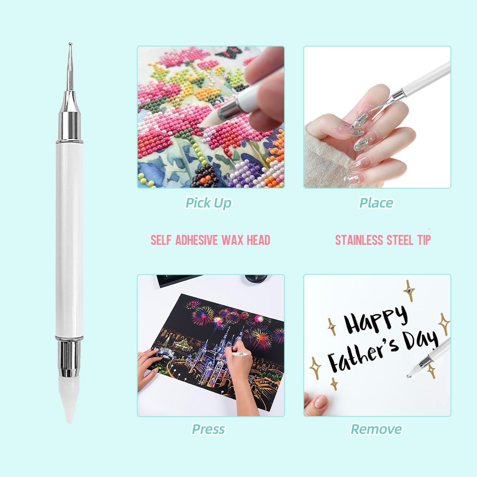 Multi-Purpose Scrapbook Pick Pro Tool - Perfect for Picking, Poking, Placing & Adhesive Removal - Scoring & Folding Ends for Card Making & Scrapbooking - Ideal for DIY Crafts, Photo Albums & Paper Projects