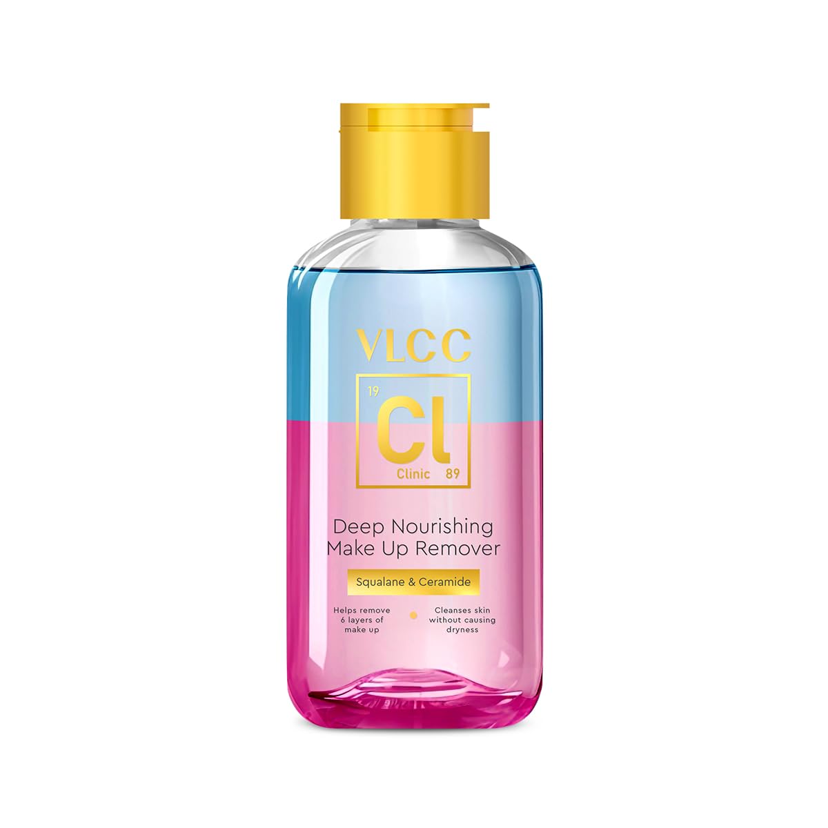 VLCC Clinic Deep Nourishing Biphasic Makeup Remover - 125ml | Long-Lasting Hydration | Effectively Removes Waterproof & Water-Soluble Makeup | Gentle on Skin | Perfect for Daily Makeup Removal & Skincare Routine