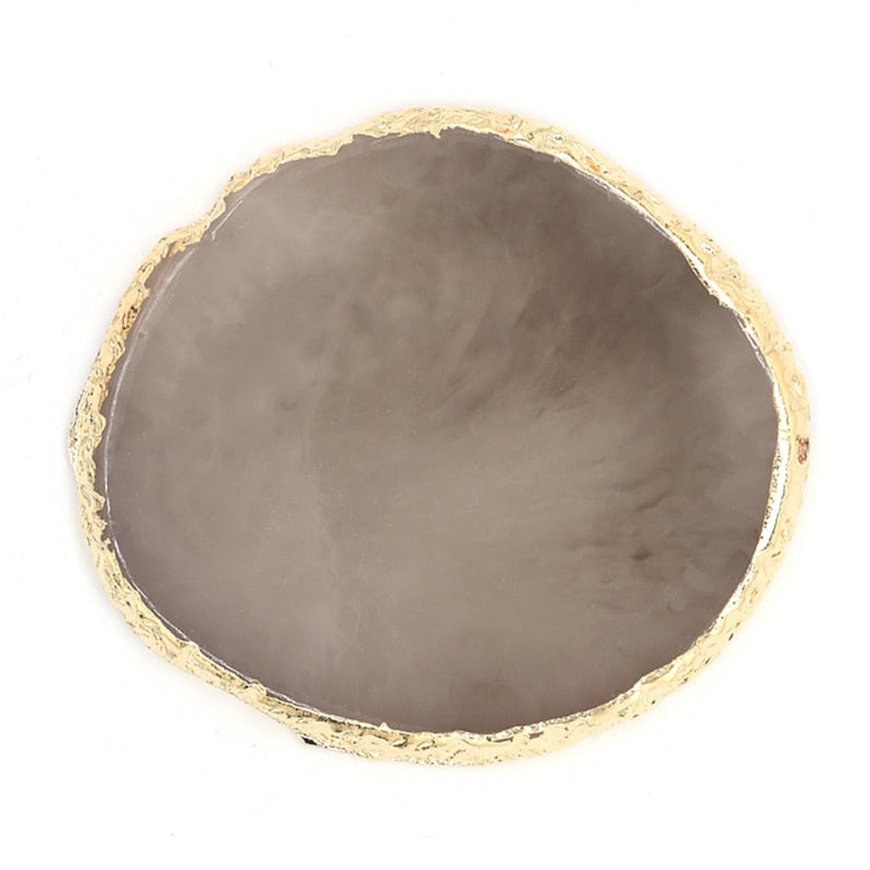 1PC Round Resin Agate Stone Nail Art Palette - False Nail Tips Mixing Color Drawing Pallet for Gel Polish Display - Manicure Tool for Professional & DIY Nail Artists (Perfect for Salon, Home Use & Nail Art Enthusiasts)