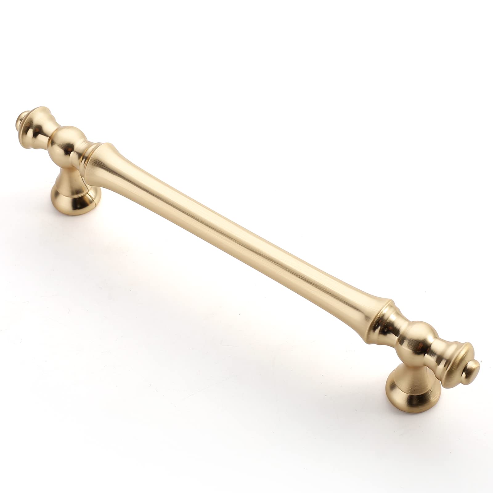 20 Pack 5 Inch Brushed Brass Cabinet Handles - Gold Kitchen Drawer Pulls & Dresser Hardware - Durable Cupboard Handles for Modern Home & Office Furniture (Ideal for Kitchen Remodel, Bathroom Vanity & Wardrobe Upgrade)
