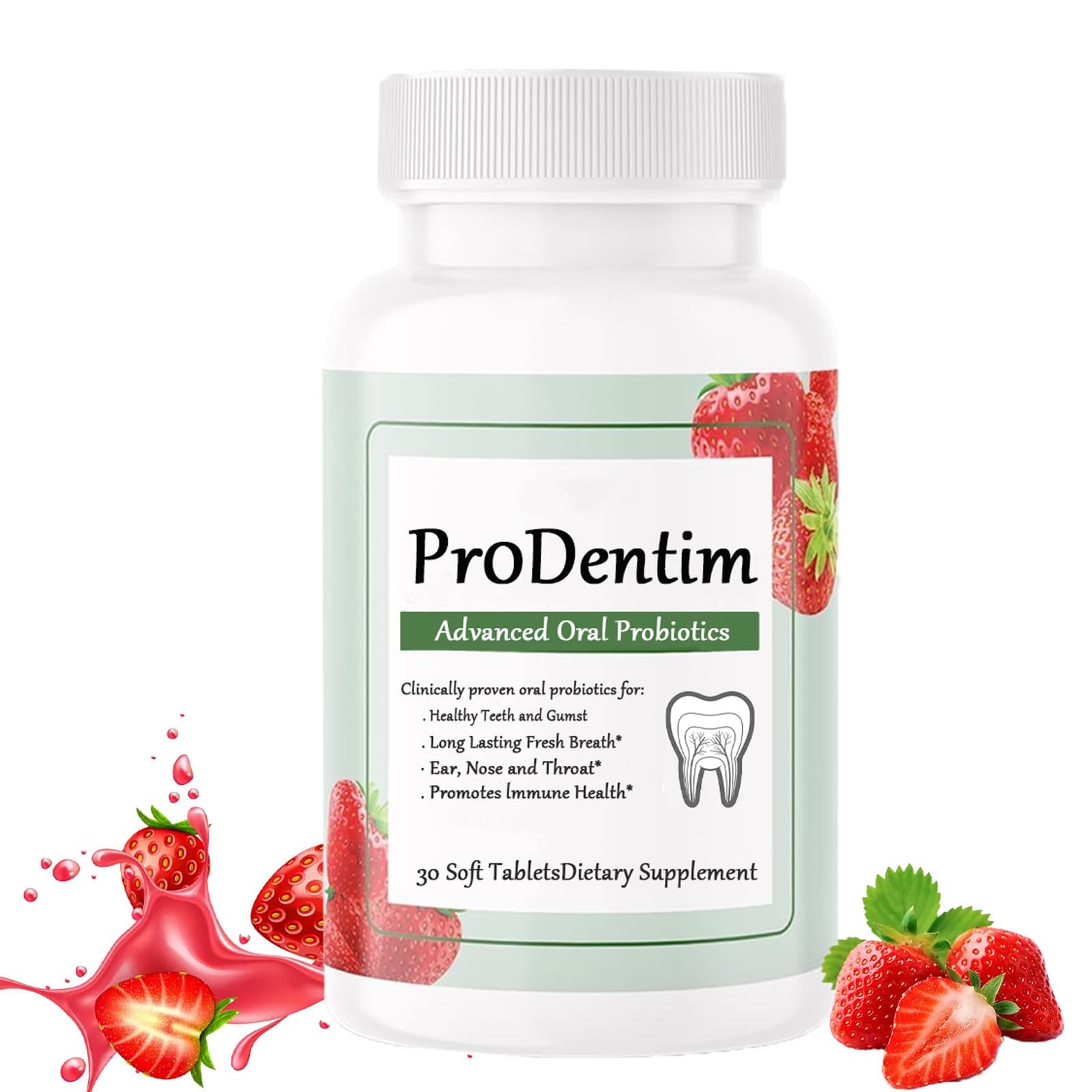 Prodentim Chewable Dental Probiotic - 30 Tablets for Gums & Teeth Health, Fresh Breath with 3.5 Billion Advanced Oral Probiotics | Supports Oral Hygiene, Fights Bad Breath | Ideal for Daily Dental Care & Travel