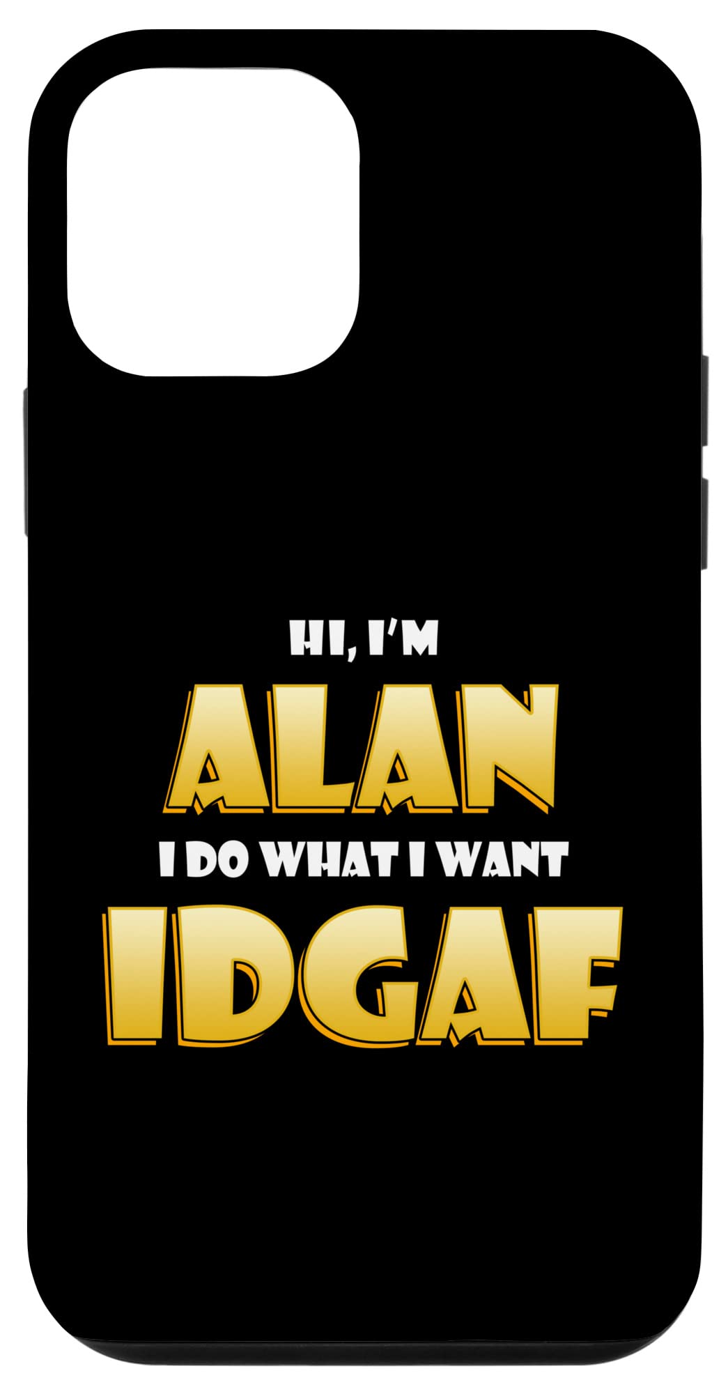 iPhone 12 Mini Alan Costume IDGAF Funny Meme Phone Case - Trendy Halloween Accessory for Alan Fans, Perfect for Cosplay & Meme Lovers