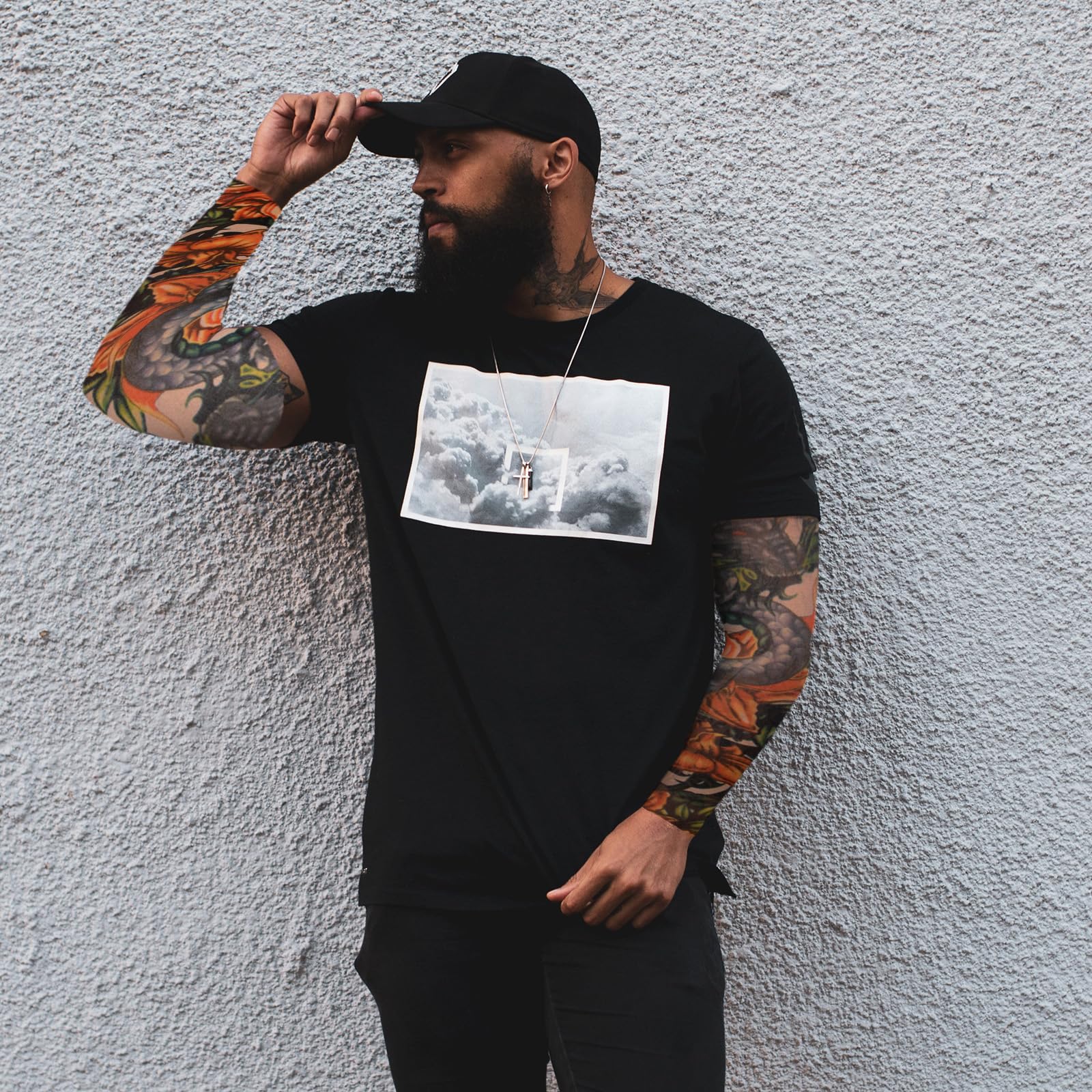 TSHAOUN 12 PCS Tattoo Sleeves for Men & Women - Realistic Fake Arm Tattoo Covers for Parties, Halloween & Cosplay - Temporary Tattoo Sleeve Cuffs for Costumes & Theme Events