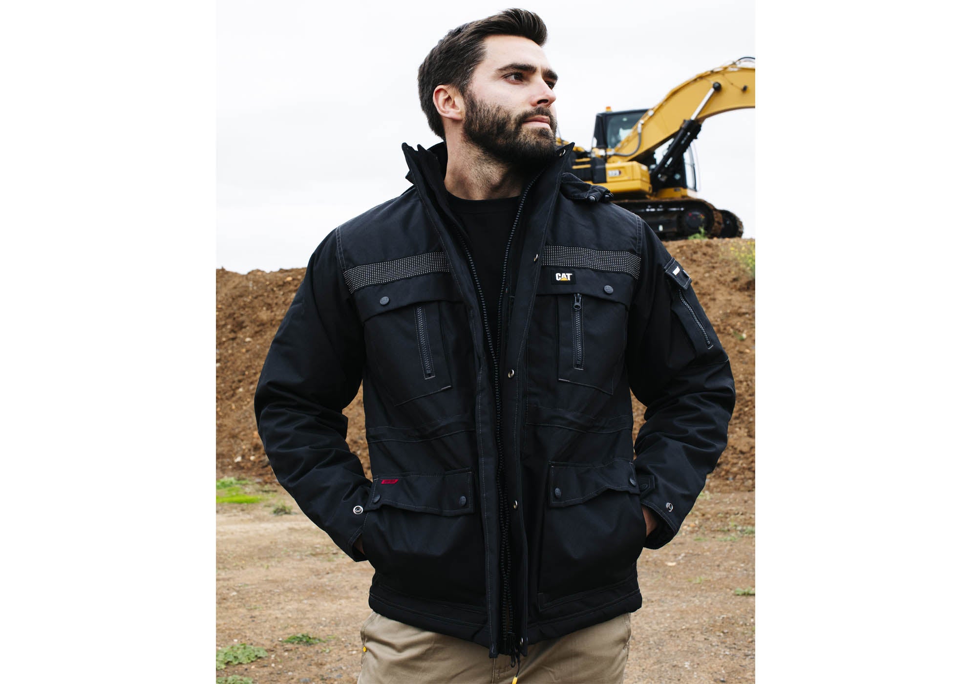 Caterpillar Men's Heavy Insulated Parka Winter Jacket - Waterproof Cold Weather Coat for Outdoor Work & Snow Activities