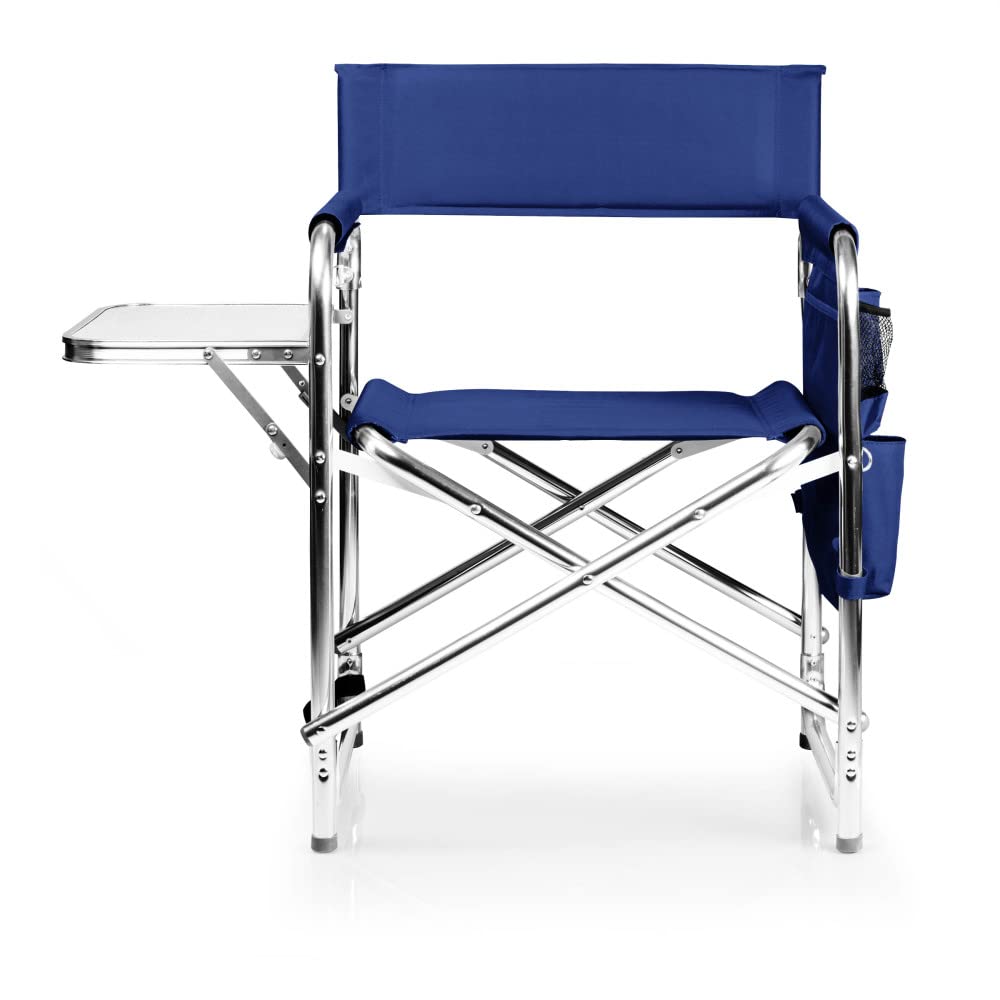 PICNIC TIME NCAA California Bears Folding Sports Chair with Side Table - Portable Beach & Camping Chair for Adults - Perfect for Tailgating, Outdoor Events & Picnics