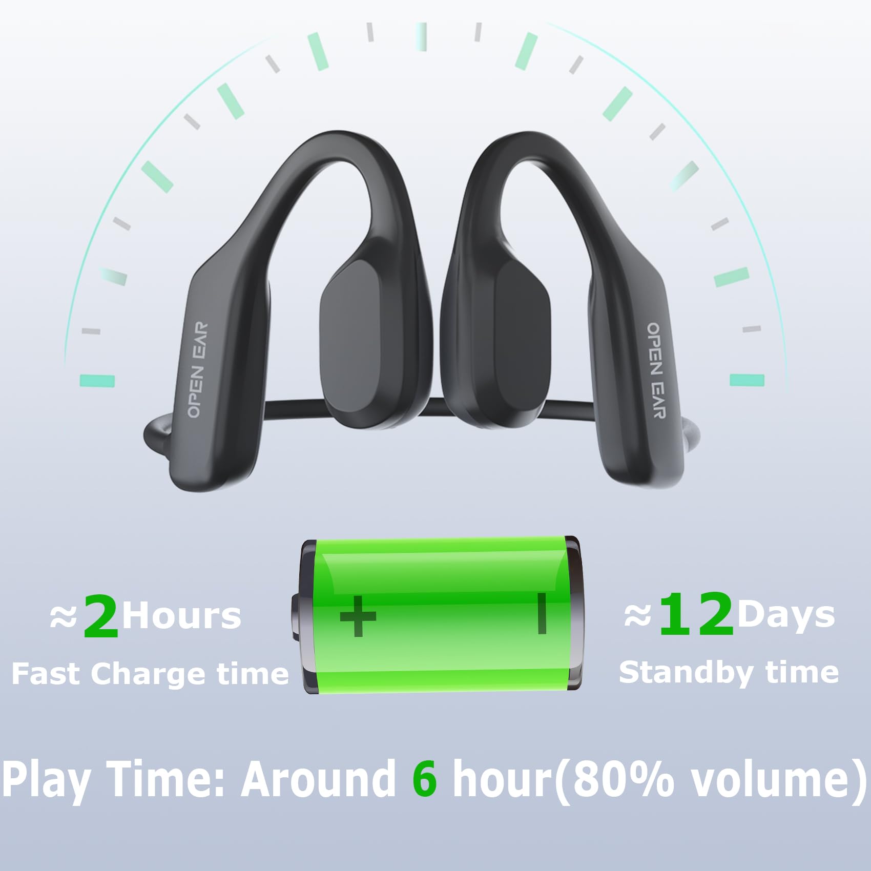 **Wireless Bone Conduction Headphones with Magnetic Charging, Open-Ear Bluetooth 5.3 Headset with Mic – Sweatproof & Lightweight for Running, Cycling, Workouts, Driving – Perfect for Indoor & Outdoor Sports & Office Use**