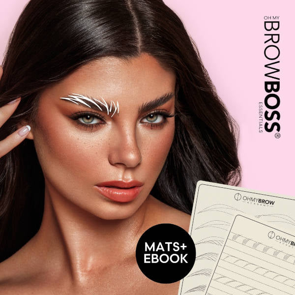 OHMYBROW BOSS Microblading Kit - Professional Eyebrow Tattoo Pen & Pigment Set for Perfect Brows - Home Salon & Professional Use