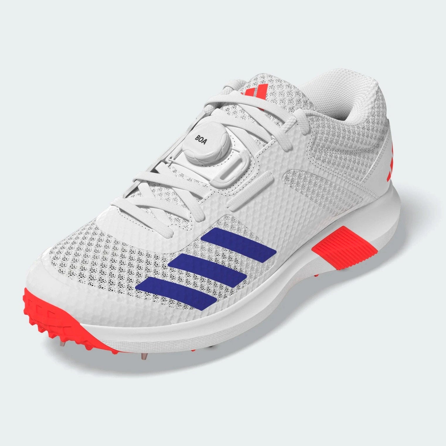 Adidas Adipower Vector Mid Full Spike Cricket Shoes 2024 - Men's Professional Cricket Footwear for Enhanced Grip & Performance - Perfect for Matches, Training & Outdoor Sports