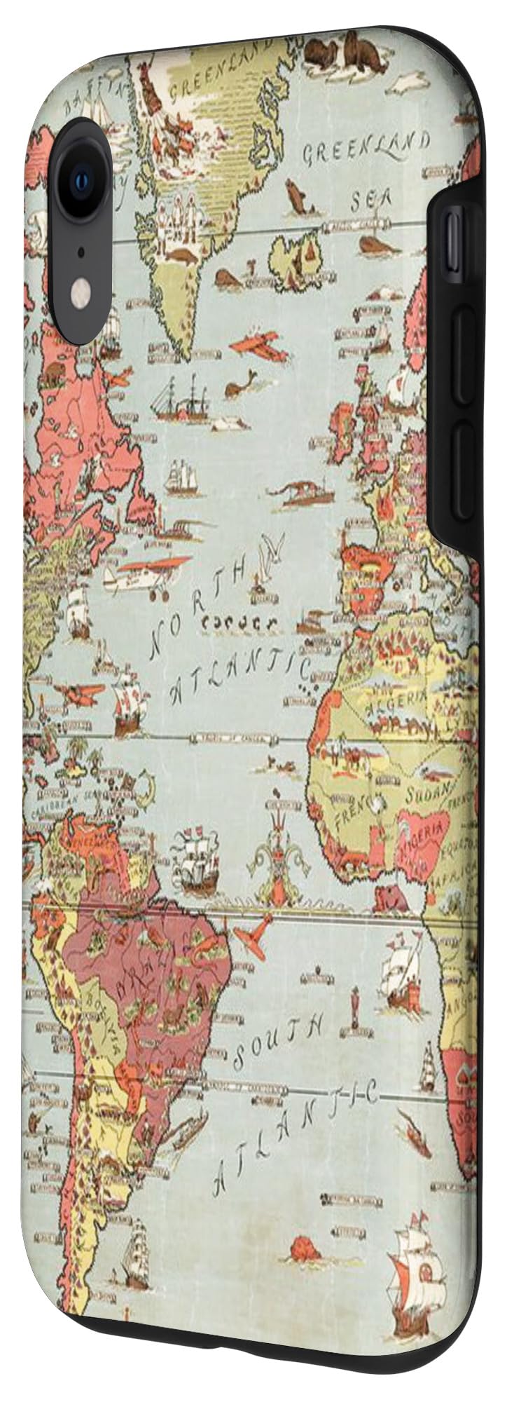 Vintage World Map iPhone XR Case - Premium Protective Phone Cover with Antique Earth Design | Perfect for Travelers & Adventure Lovers