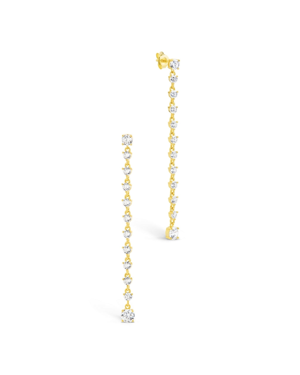 Layken CZ Stationed Stud Earrings for Women - Sparkling Cubic Zirconia Earrings for Daily Wear & Special Occasions