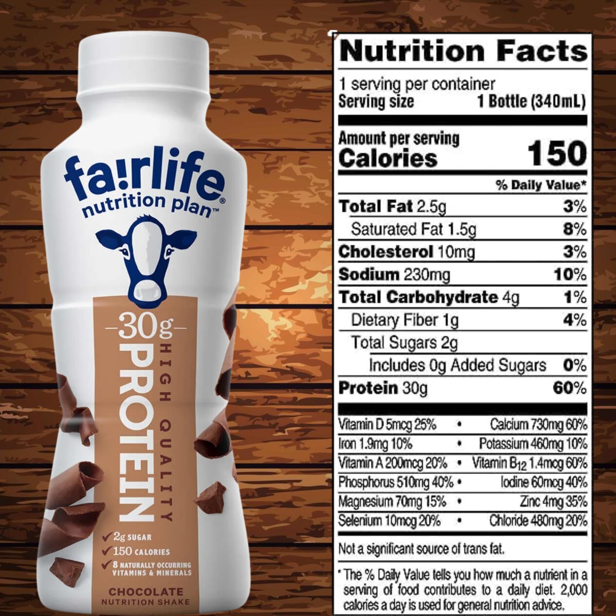 FairLife Protein Shake - Lactose Free Chocolate Flavor (9 Count) | 30g Protein, 2g Sugar, Essential Nutrients | Healthy On-The-Go Snack for Gym, Workout & Busy Lifestyle + Free GrisaBox Stickers