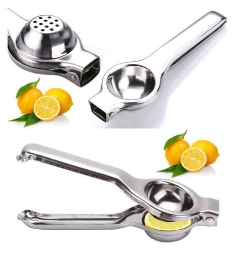 Premium Stainless Steel Lemon Squeezer - Heavy Duty Manual Citrus Juicer with Non-Slip Handles - Perfect for Lime, Orange & Grapefruit - Ideal for Cocktails, Baking & Healthy Juicing at Home