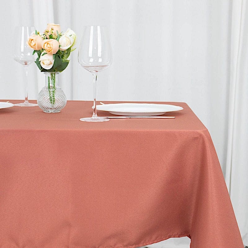 54x54 Inch Premium Square Polyester Tablecloth - Wrinkle & Stain Resistant - Perfect for Dining Tables, Parties, Weddings & Events