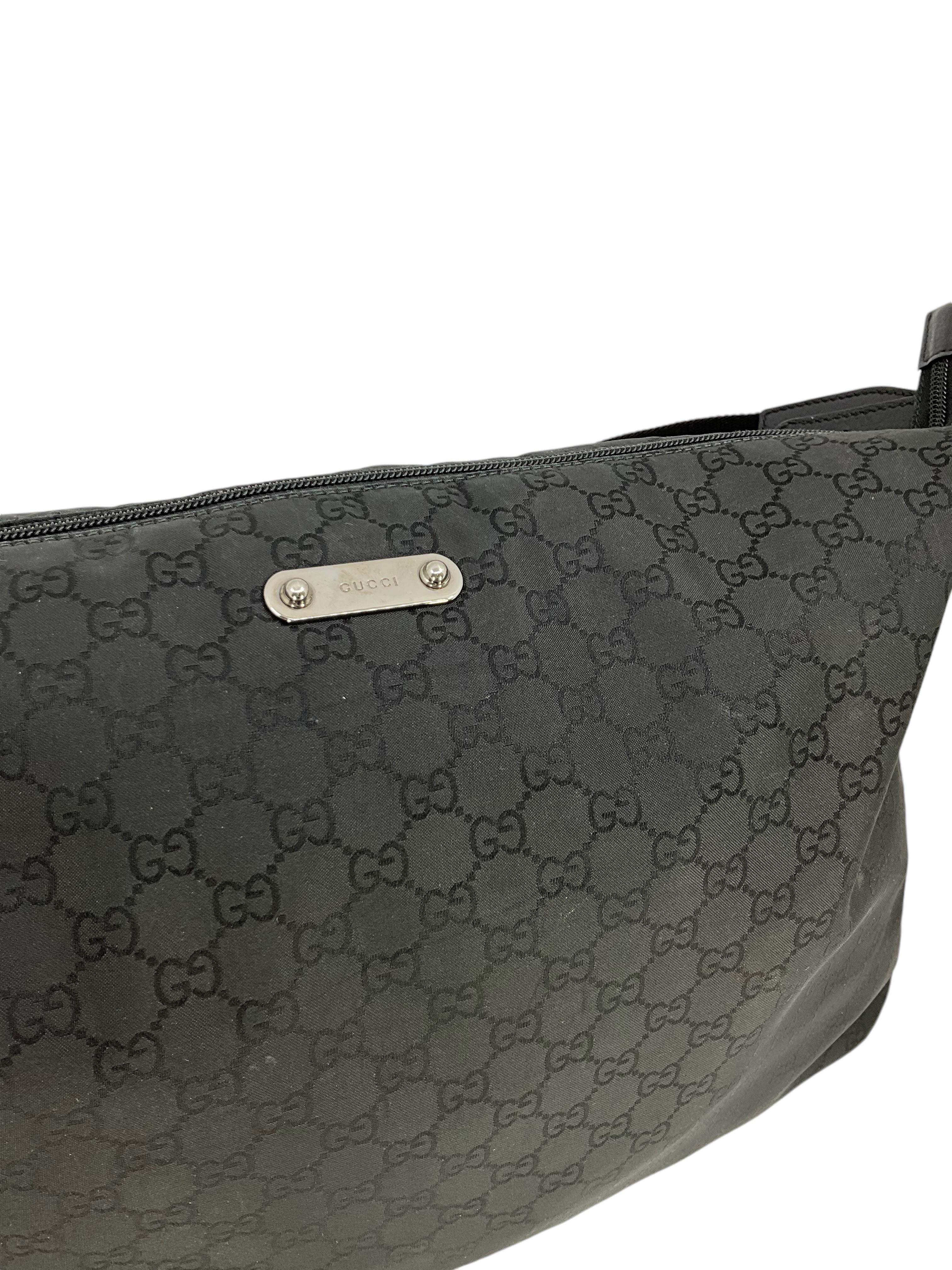 Gucci GG Monogram Canvas Large Flat Messenger Bag for Women - Stylish Crossbody Shoulder Bag for Work, Travel & Daily Use