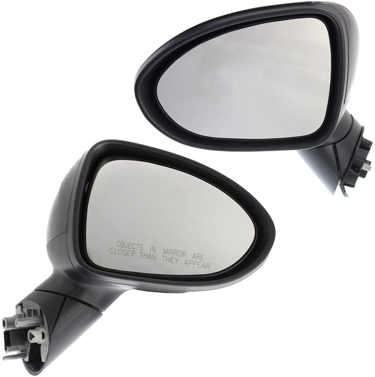 2012-2014 Kia Rio Power Heated Side Mirrors - Driver & Passenger Manual Fold Mirrors (Pre-Dec 2013 Build) | No Turn Signal | Paintable Replacement | All-Weather Visibility for Winter Driving