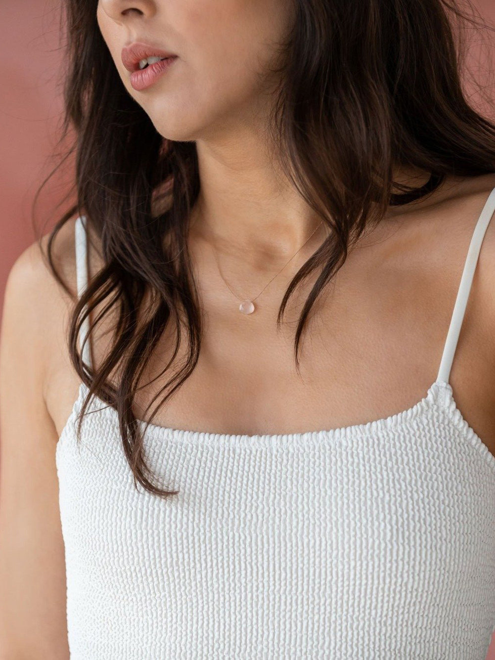 Wanderlust Life Fine Cord Necklace with Rose Quartz - Elegant Bohemian Jewelry for Women, Perfect for Yoga, Meditation & Everyday Wear