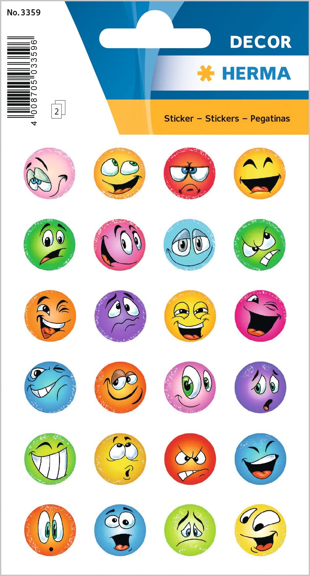 HERMA 3359 Colorful Glitter Reward Stickers for Kids - 48 Self-Adhesive Motivational Labels for Boys & Girls - Perfect for Classroom, Homeschooling & Behavior Charts