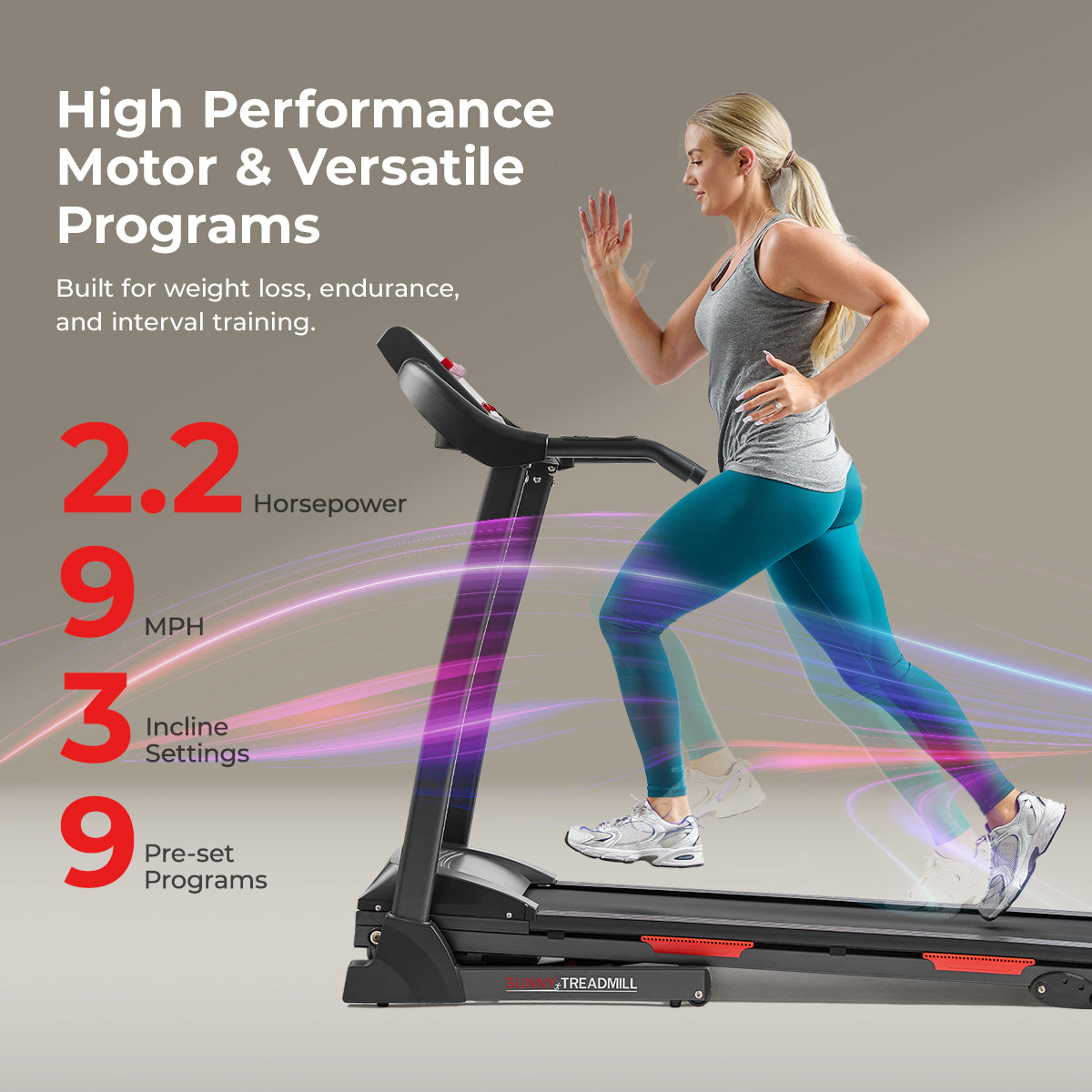 Smart Motorized Treadmill with Manual Incline - Home Gym Equipment for Cardio Workouts & Fitness Training | Perfect for Small Spaces & Indoor Exercise