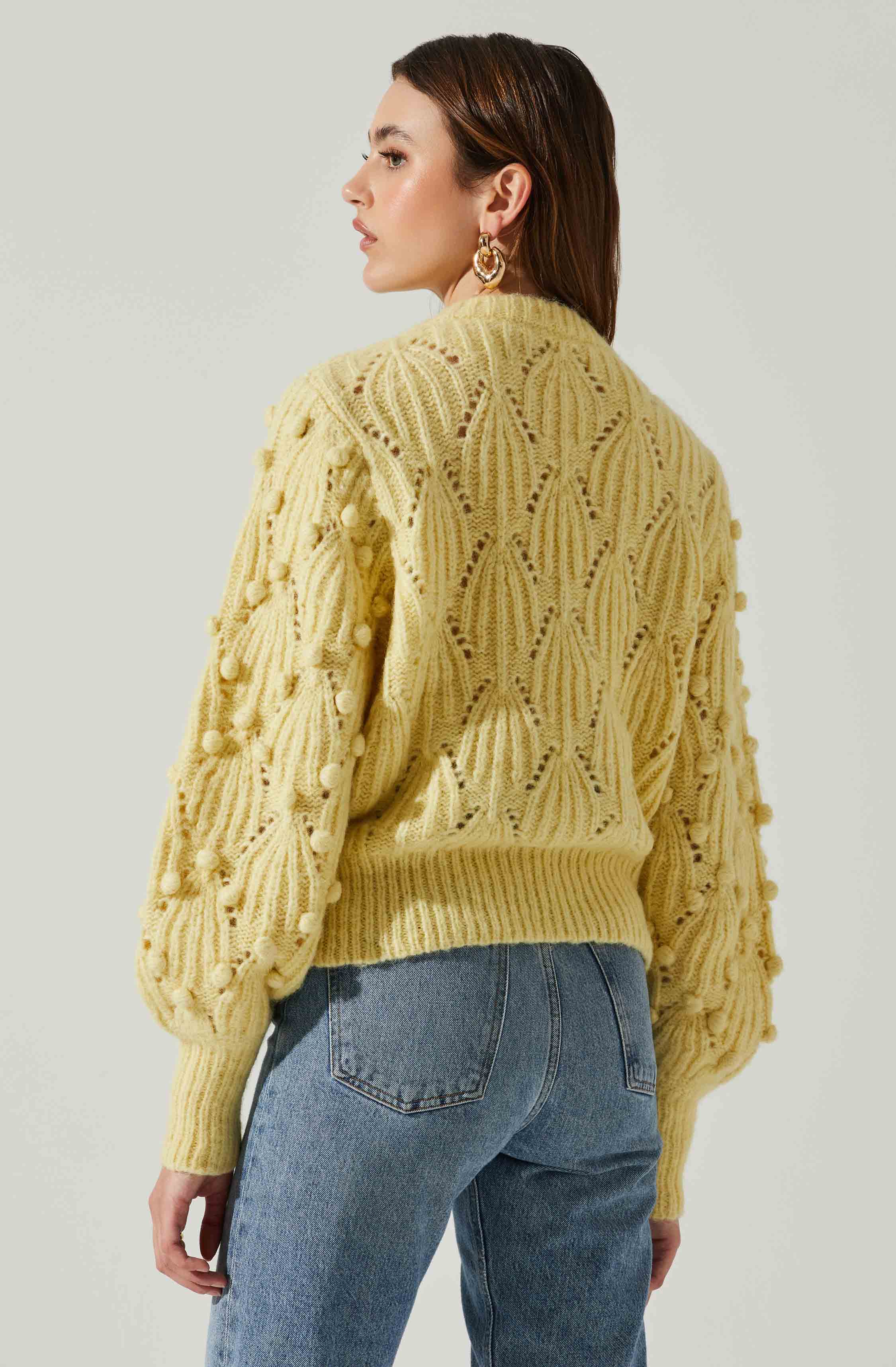Lexi Pom Pom Embellished Sweater - Cozy Knit Pullover with Fun Pom Pom Details - Perfect for Fall Fashion & Casual Outings