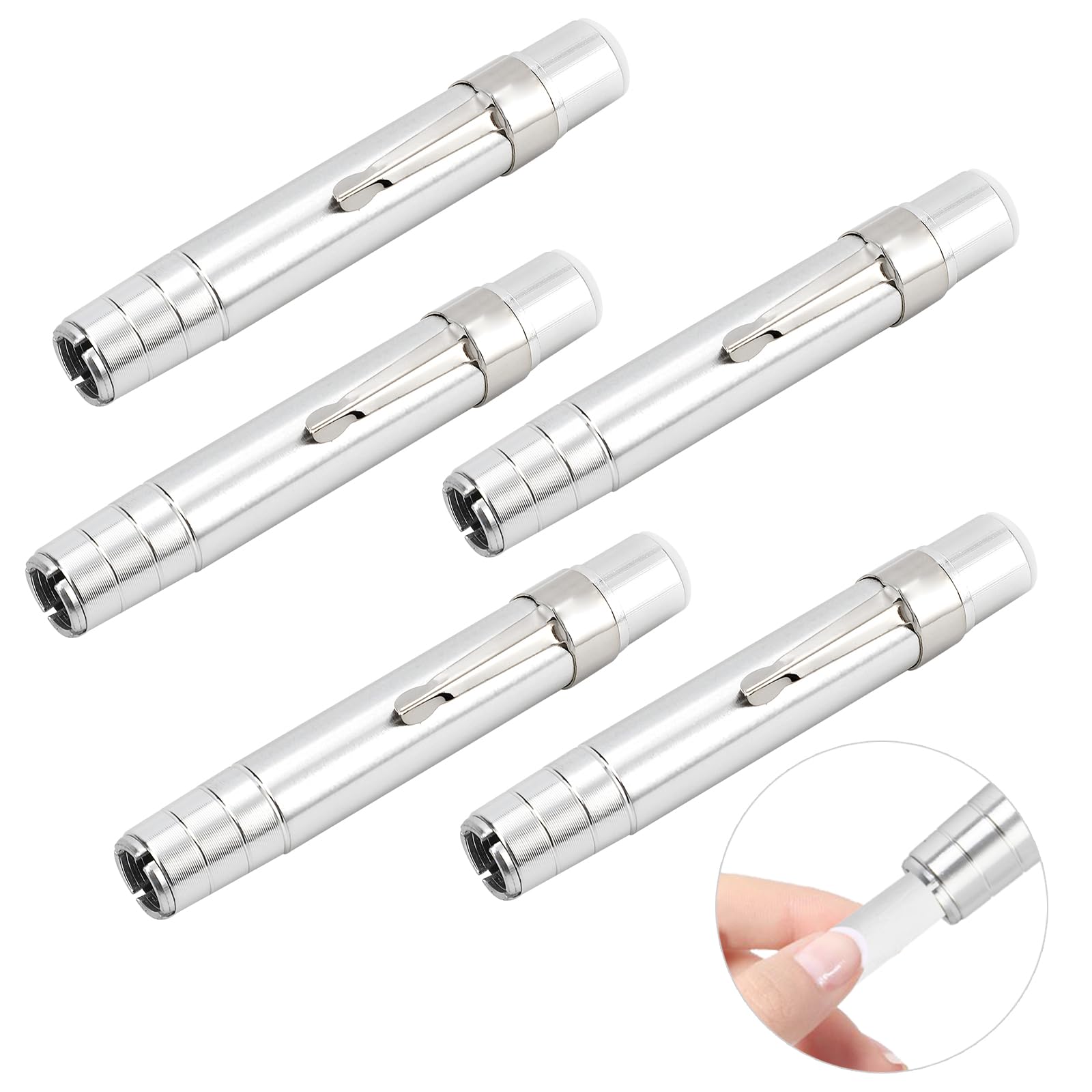 Siutaga 5-Pack Aluminum Chalk Holders for Teachers - Ergonomic Chalk Stick Holder for Classroom, Office & Home Use - Perfect for Chalkboard Writing, Wall Painting & School Projects
