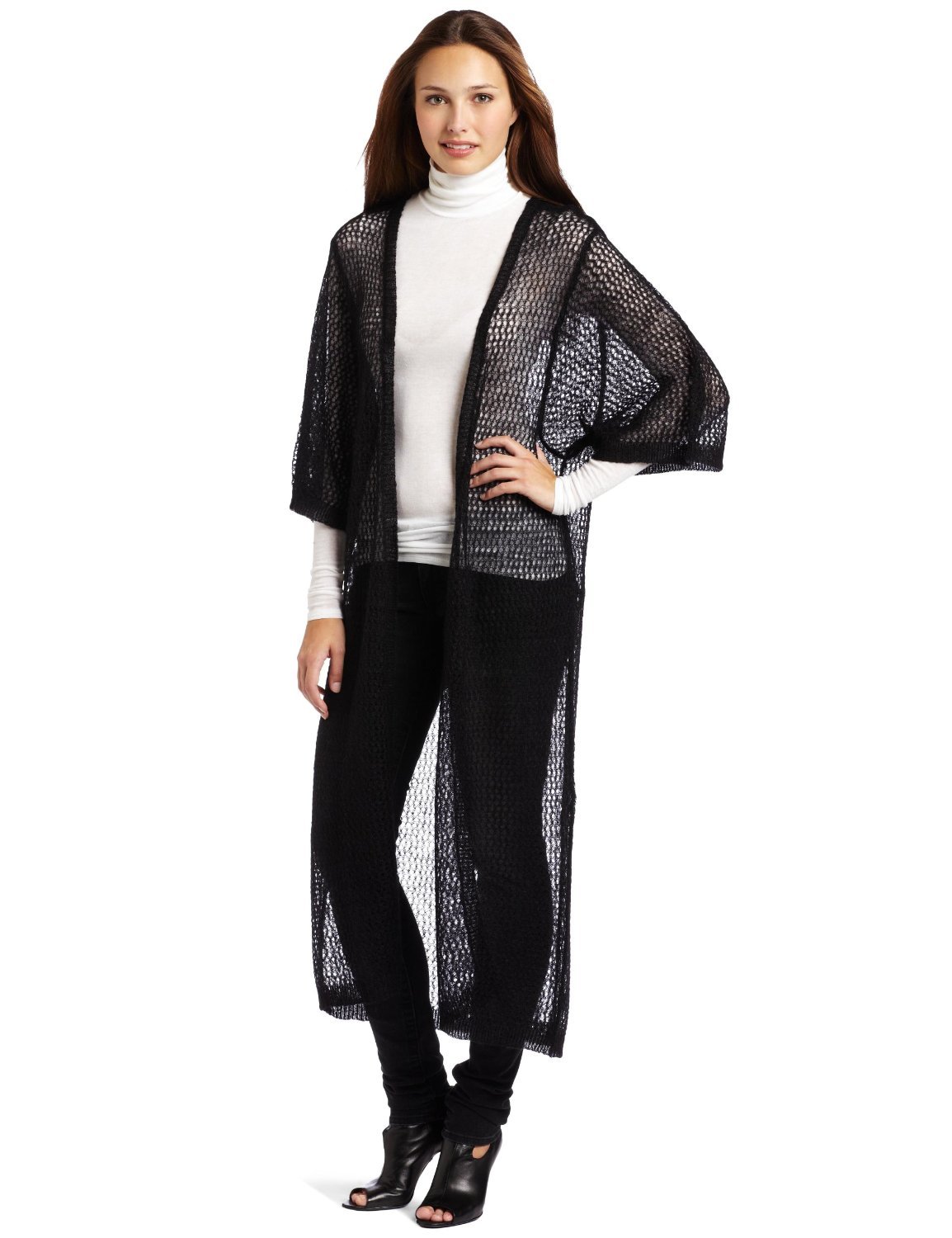 Women's Flynn Open Front Long Cardigan Sweater - Lightweight Knit Wrap for Fall & Winter - Perfect for Office, Casual Outfits and Layering