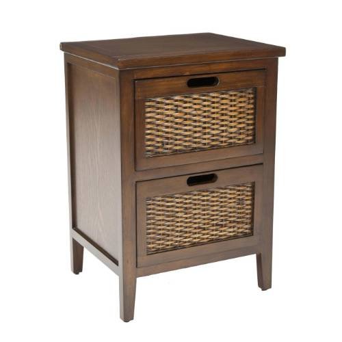 Safavieh American Homes Collection Jonah Black 2-Drawer End Table - Stylish Nightstand for Bedroom, Living Room & Office - Perfect for Storage & Décor