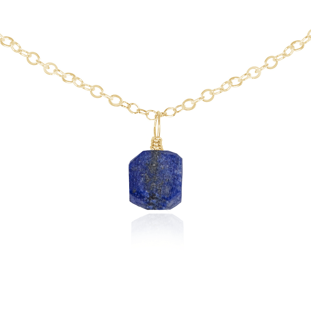 Tiny Rough Lapis Lazuli Gemstone Pendant Choker Necklace - Natural Blue Stone Jewelry for Women, Boho Chic Accessory | Perfect for Layering, Gift Giving & Spiritual Healing