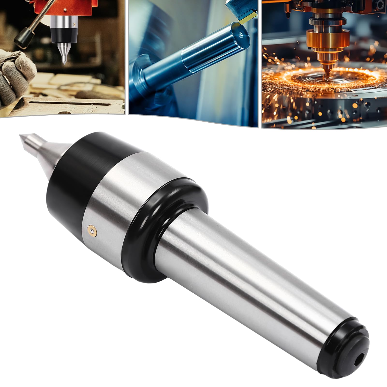 CNCEST MT5 Morse Taper Live Center - High Precision Rotary Tool for Lathe Turning, Milling & Drilling | Medium Duty Machine Shop Equipment for Metalworking & Woodworking