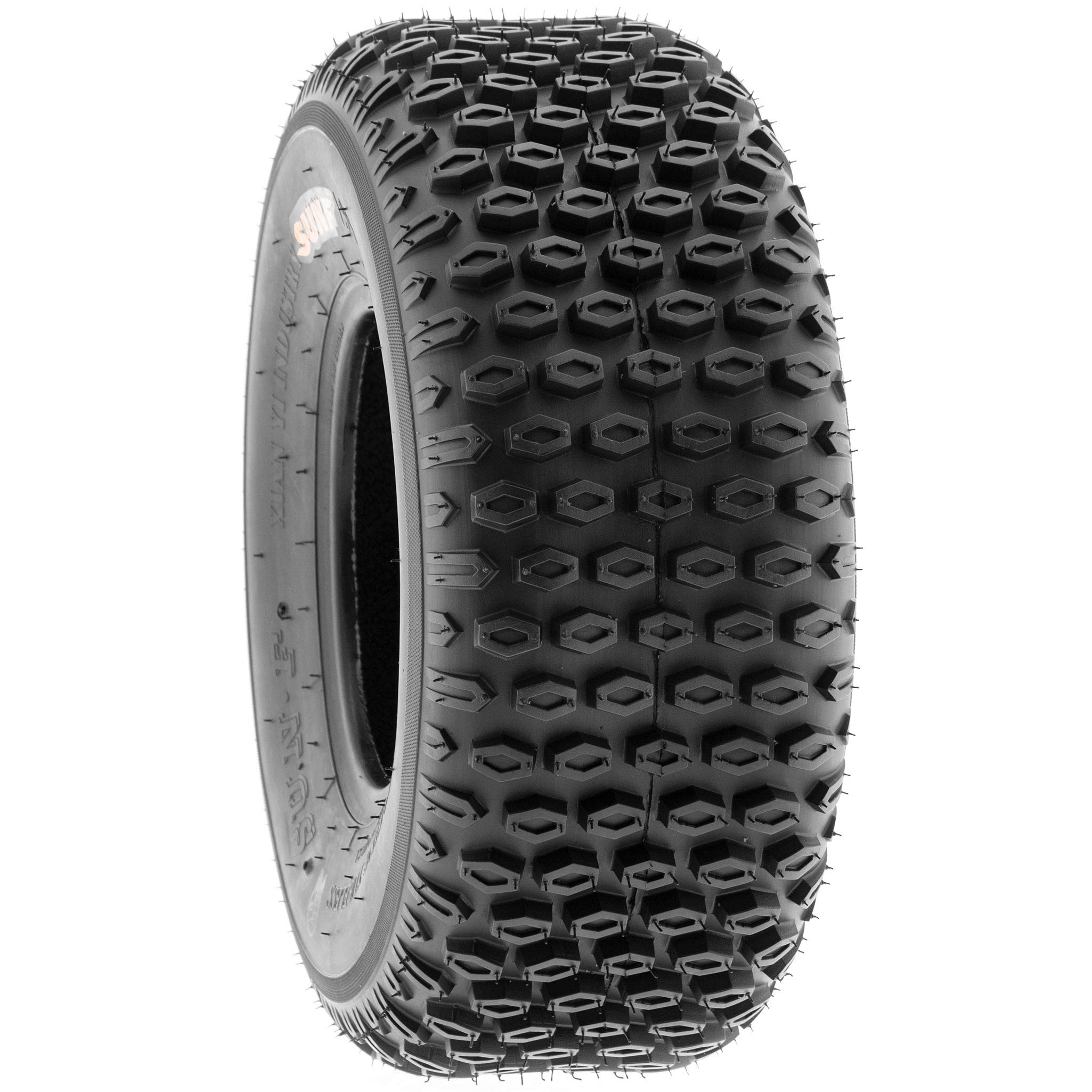 Set of 4 SunF A012 XC Knobby 19x7-8 ATV Tires - All Terrain Tubeless 2-Ply for Go-Karts & UTVs - Perfect for Off-Road Trails, Mud Riding & Dirt Track Racing