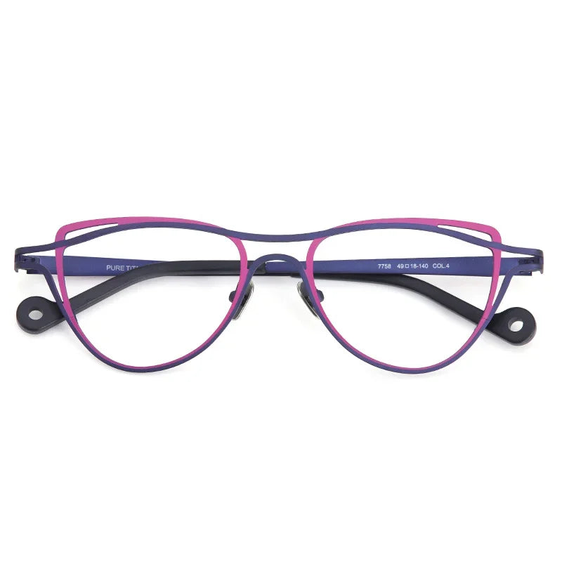 Stylish Aror Women's Full Rim Oval Cat Eye Eyeglasses - Lightweight Titanium Frame for Fashion & Comfort | Perfect for Work, Reading & Everyday Wear