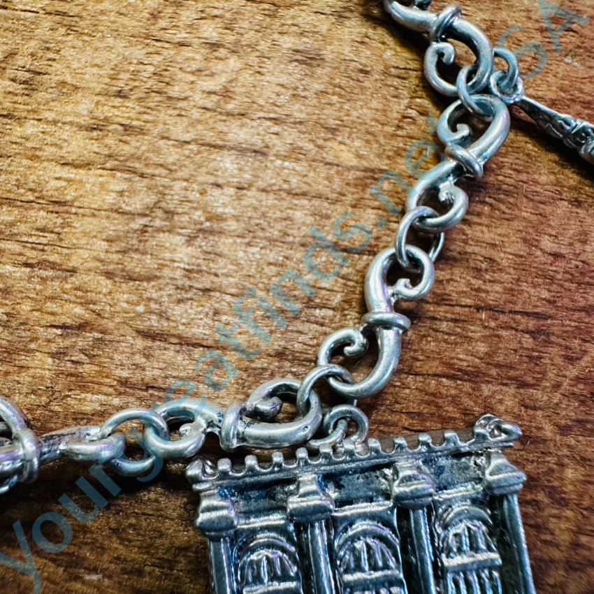 925 Sterling Silver Travel Charm Bracelet with 7 Charms - Perfect for Vacation, Gifts & Everyday Wear