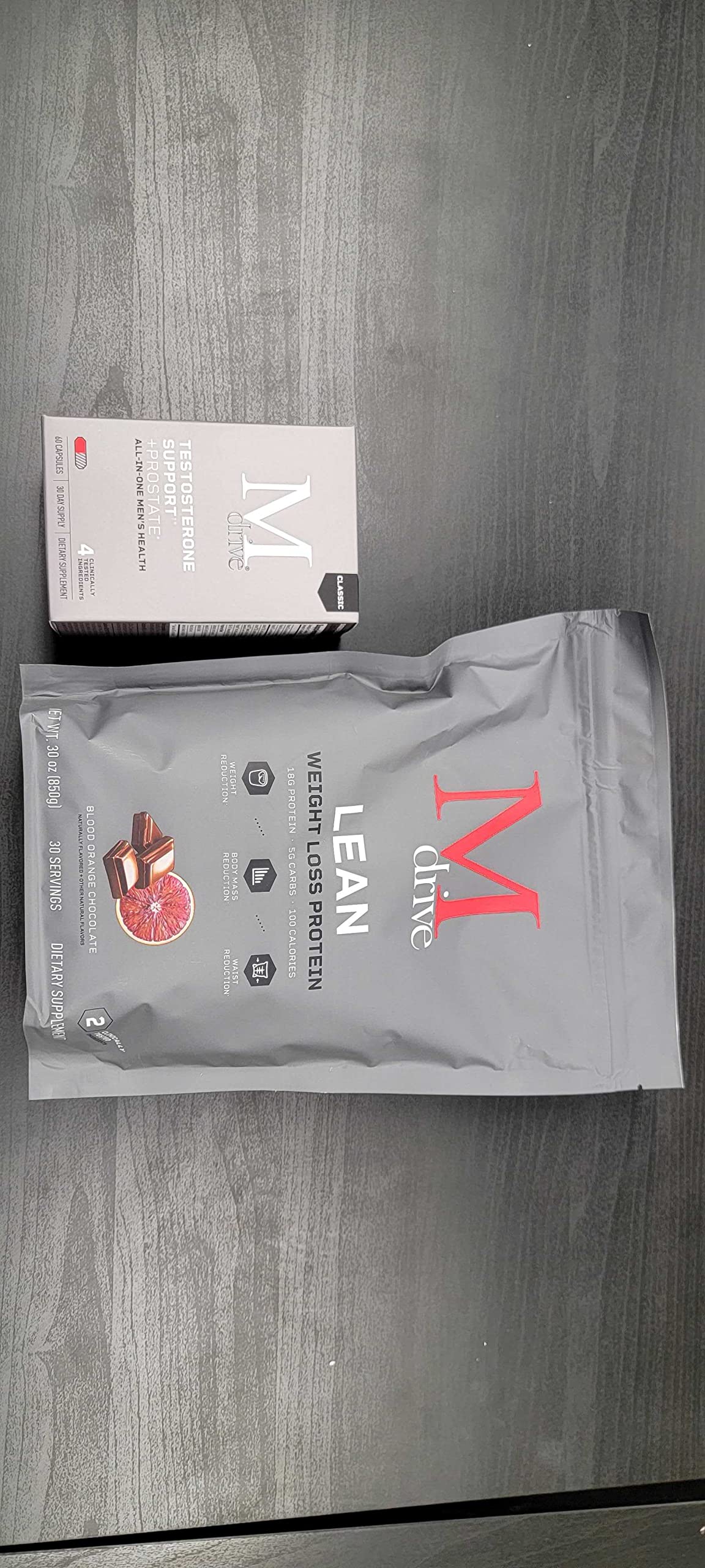 Mdrive Lean Weight Loss Protein Powder for Men - 30 Servings, Supports Lean Muscle Mass, Healthy Prostate, Eyes, Joints, Energy & Stress Relief - Ideal for Fitness, Workout Recovery & Active Lifestyle
