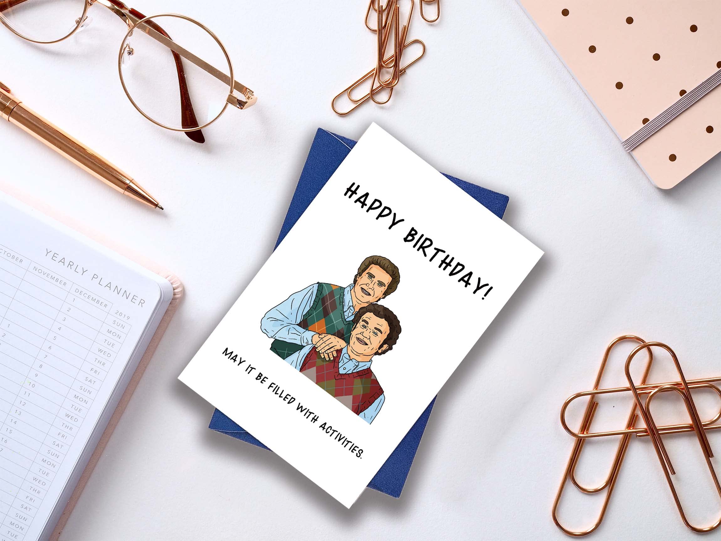 Funny Step Bros Birthday Card - Hilarious Comedy Bday Greeting for Best Friends | Perfect for Brother's Birthday, Friendship Celebration & Humorous Occasions