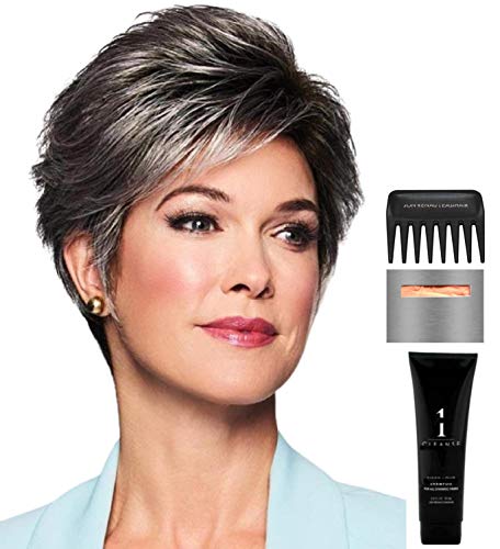 True Demure by Gabor Wig Bundle - 5 Piece Set with Christy's Wigs Q&A Booklet, 2oz Travel Size Wig Shampoo, Wig Cap & Wide Tooth Comb (Color 10_14) - Perfect for Travel, Cosplay & Everyday Hair Care