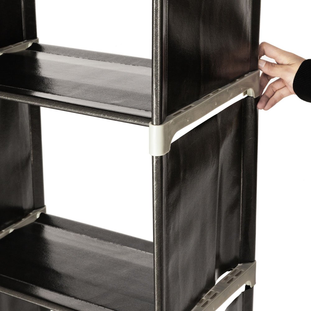 Modular Cube Storage Organizer - 9 Compartment DIY Closet Shelf Unit for Bedroom, Living Room & Office (Black, 3-Tier) - Perfect for Closet Organization, Book Storage & Home Decor