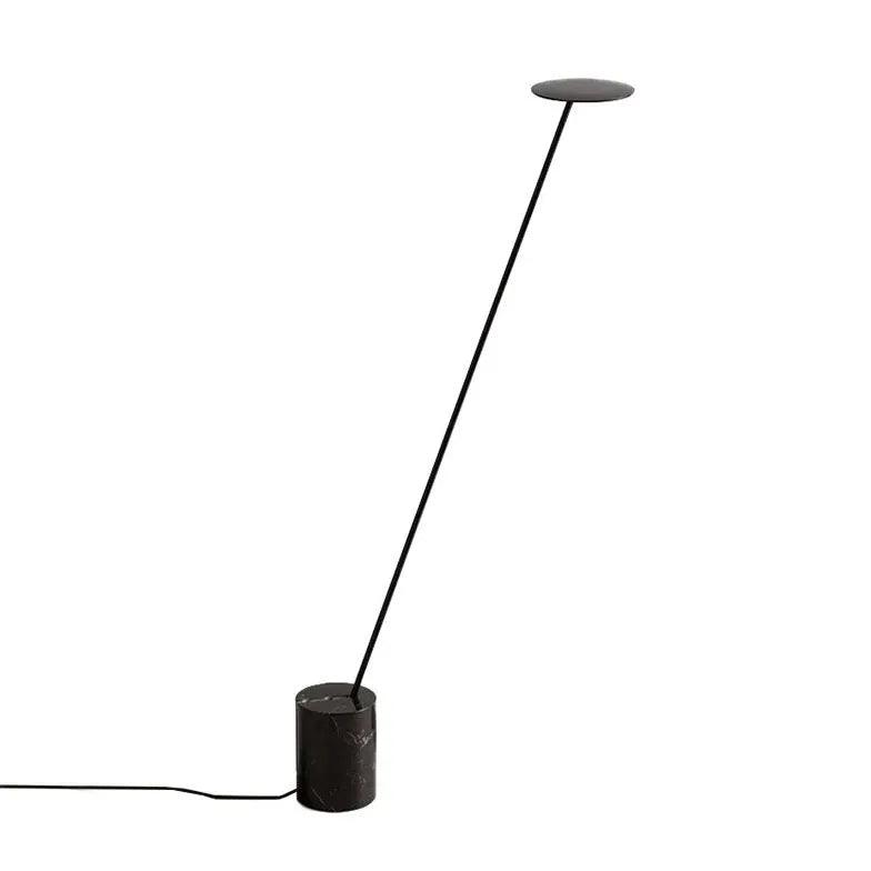 Modern Tilted Minimalist Disc Floor Lamp - Adjustable LED Standing Light for Living Room, Bedroom, and Office Decor | Energy-Efficient Ambient Lighting for Home & Workspace