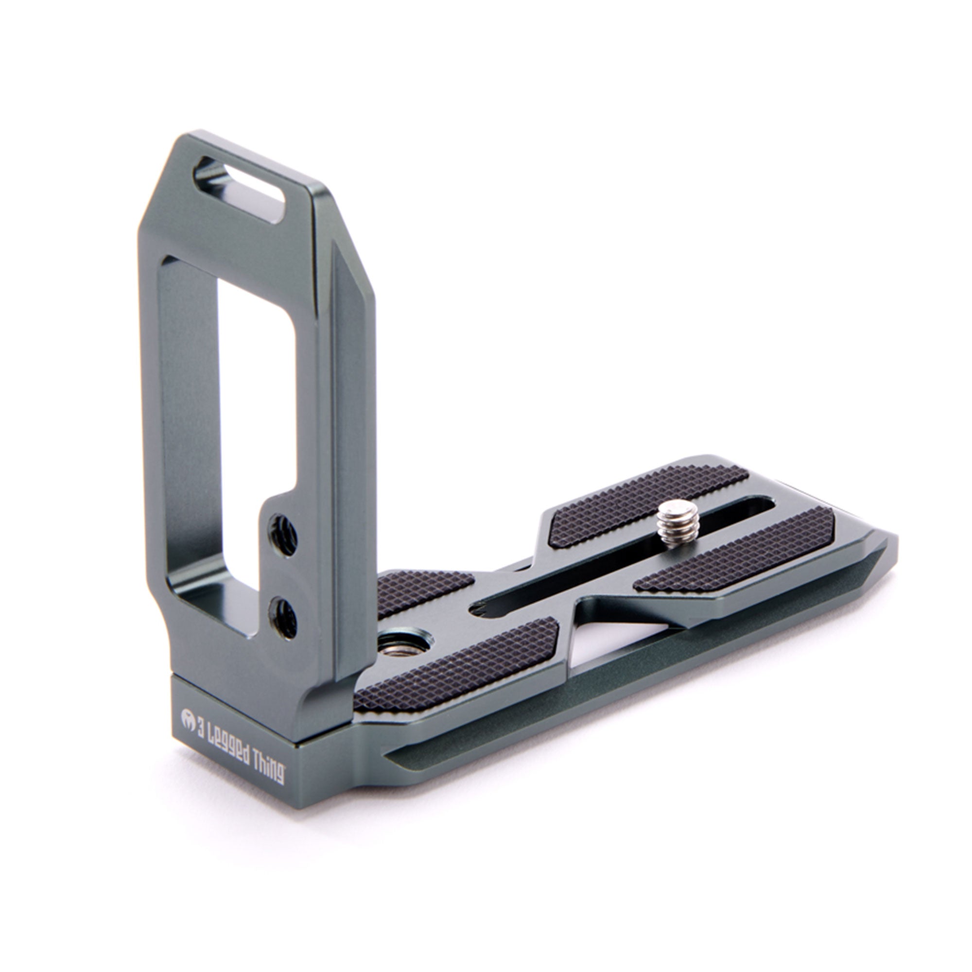 3 Legged Thing QR11 LC 2.0 Universal L Bracket for DSLR Cameras - Metallic Slate Grey | Quick Release Plate, Tripod Mount | Perfect for Landscape & Portrait Photography