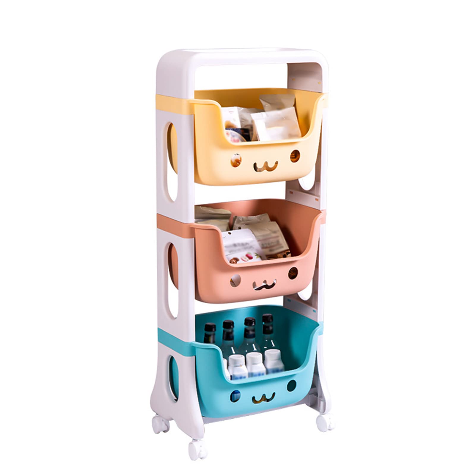BAILR Kitchen Storage Shelving Unit with Wheels - Heavy Duty Metal Storage Rack for Pantry, Restaurant, Garage Organization - Perfect for Small Spaces & Mobile Storage Needs
