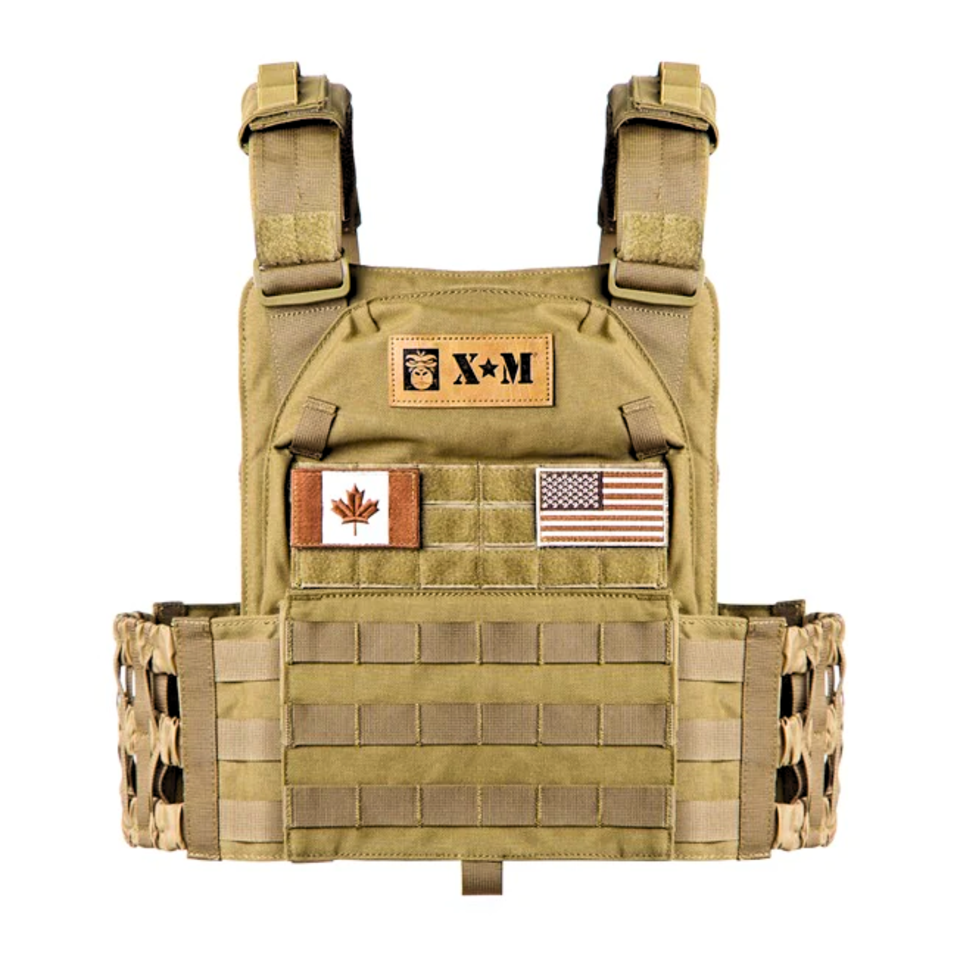 XM Weighted Tactical Vest for Men - Adjustable Military Training Vest with Weight Plates - Perfect for CrossFit, Workouts & Tactical Training