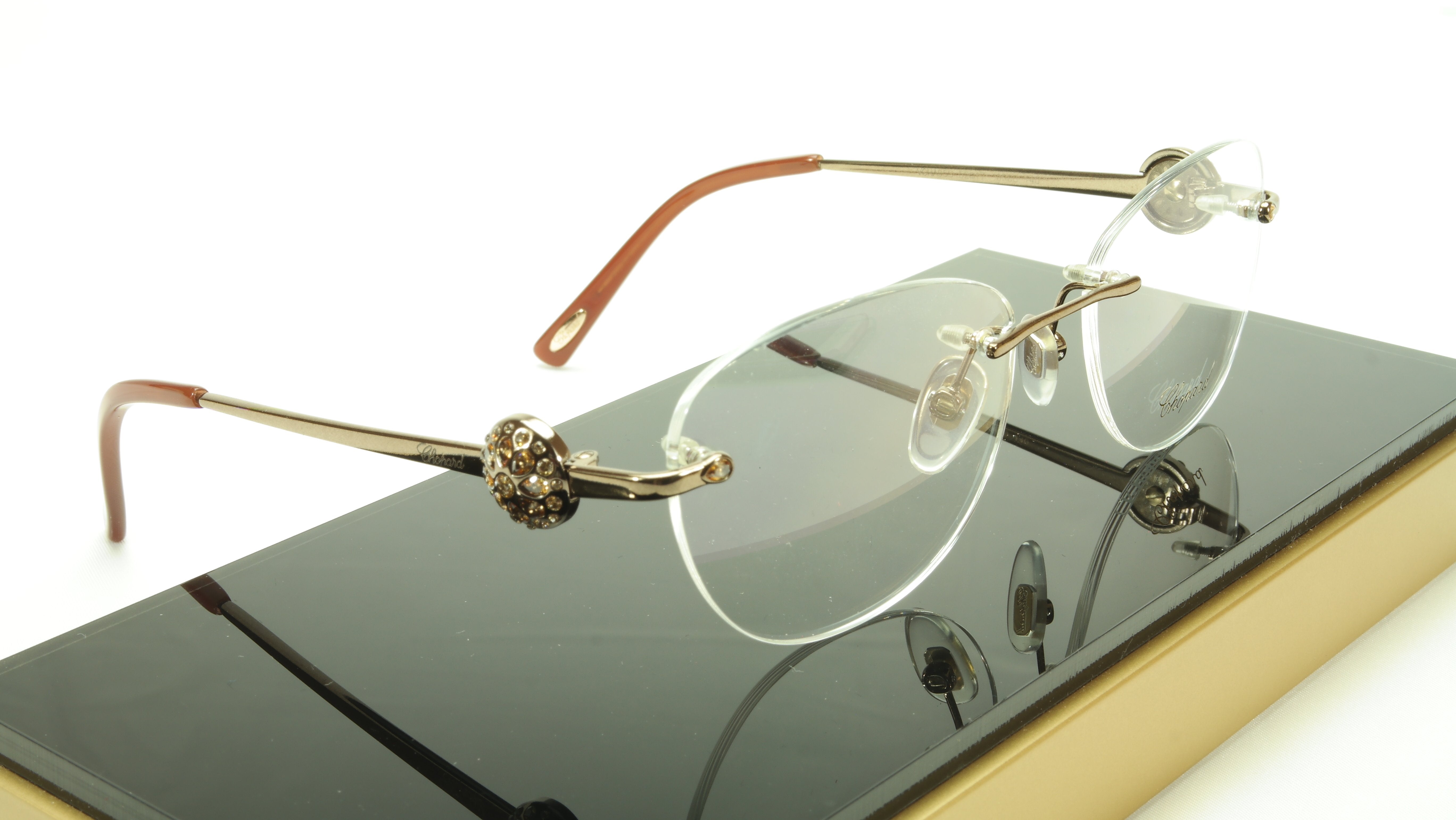 Chopard Eyeglasses Frame VCHA95S 0R80 - Premium Bronze Brown Italian-Made Glasses (52-17-140) for Men & Women | Perfect for Business, Reading & Everyday Wear