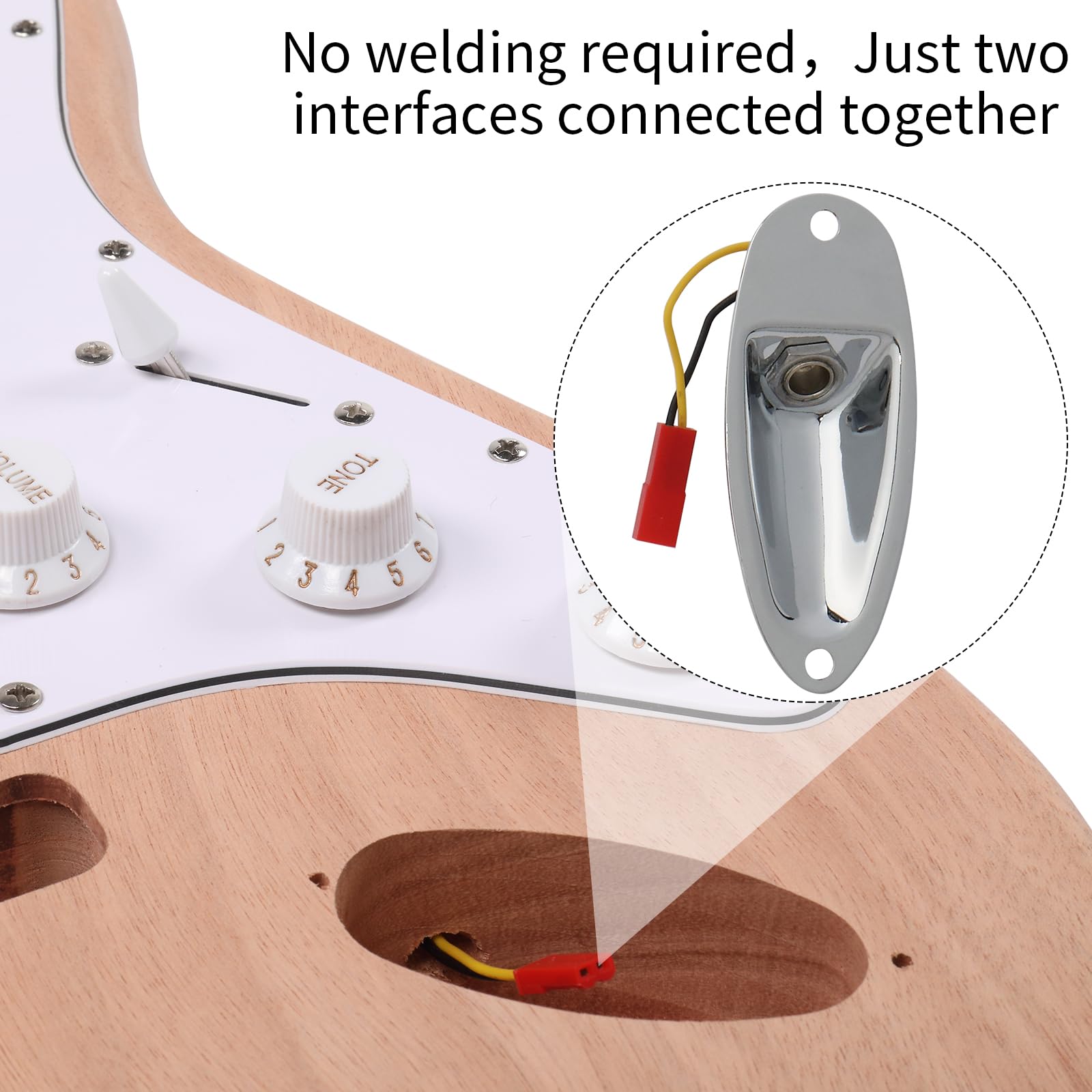 DIY Electric Guitar Kit - Mahogany Wood Body & Neck, 6-String ST Style Beginner Guitar Kit for Home Studio & Live Performance