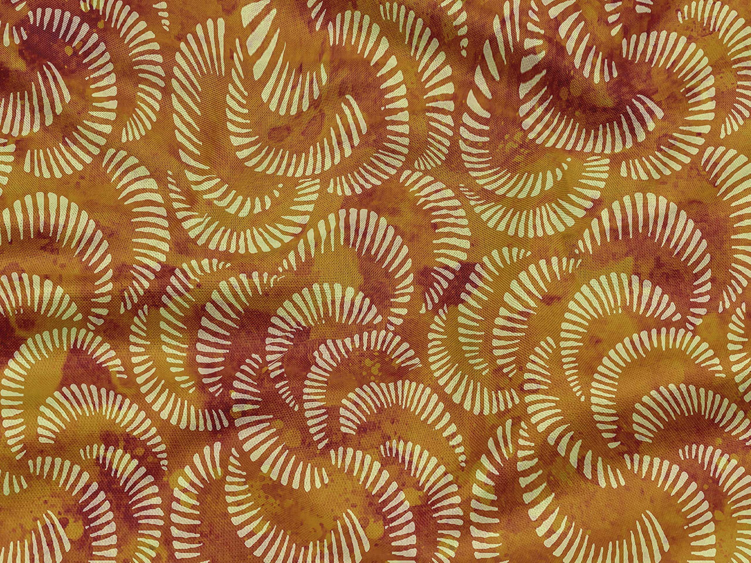 Premium Rayon Brown Batik Fabric by The Yard - 56 Inch Wide for DIY Clothing, Dresses, Quilting & Home Decor | Printed Sewing Supplies for Crafting & Fashion Design