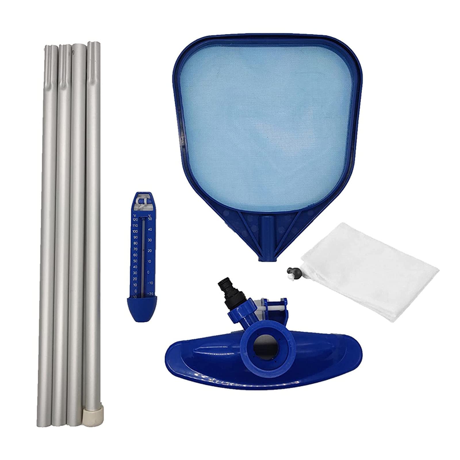 OiAKUS Pool Vacuum Cleaner Kit - Heavy Duty Swimming Pool Vacuum Head with Suction Head & Filter Bag for Inground Pools - Efficiently Removes Leaves, Dirt & Debris from Pools, Hot Tubs, Ponds & Fountains - Perfect for Backyard, Vacation Homes & Commercial Pool Maintenance