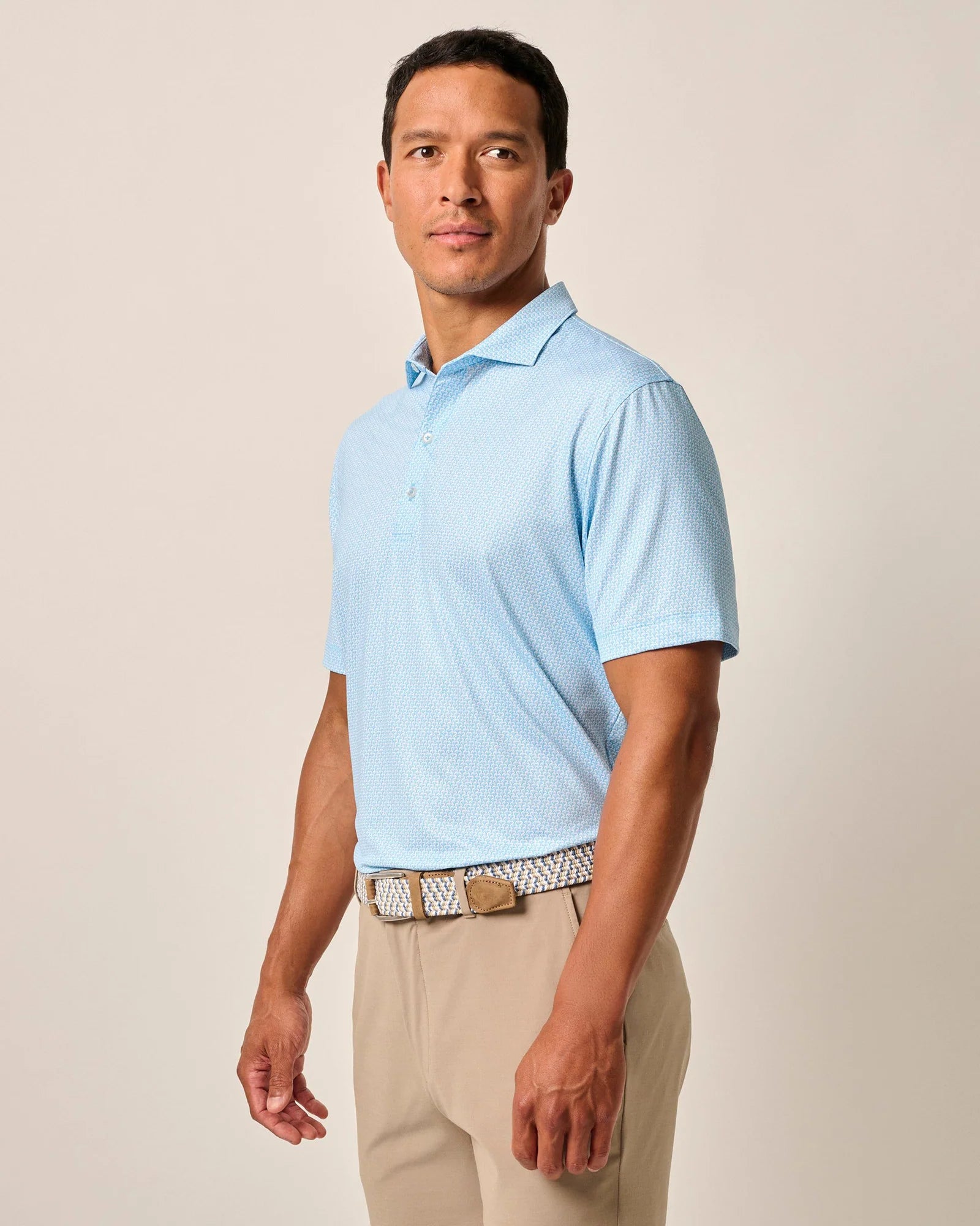 Johnnie O Island Times Performance Polo Shirt for Men - Breathable Quick-Dry Golf & Casual Wear - Majorca Style Summer Shirt for Outdoor Activities & Travel
