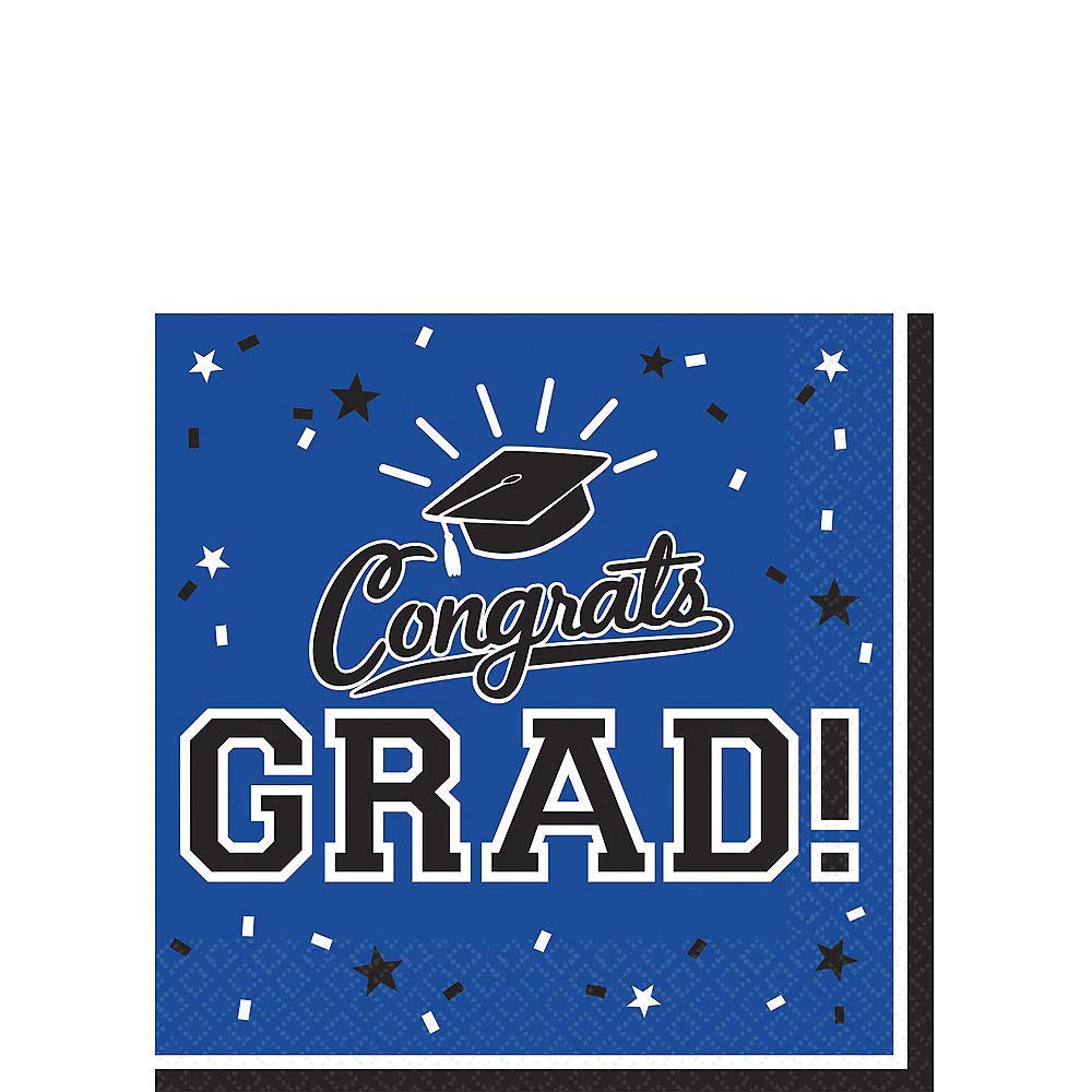 Blue Themed Tableware for Special Occasions - Wedding, Party, Birthday & Graduation Napkins (36 Count) | Perfect for Graduation Celebrations, Bridal Showers & Birthday Parties