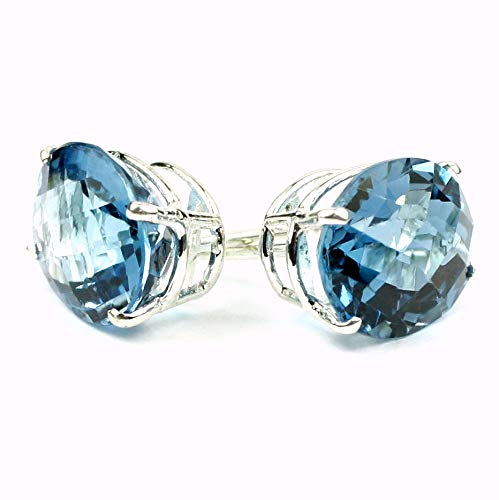 London Blue Topaz Sterling Silver Post Earrings for Women – Hypoallergenic & Elegant Jewelry Gift for Birthdays, Anniversaries, and Special Occasions