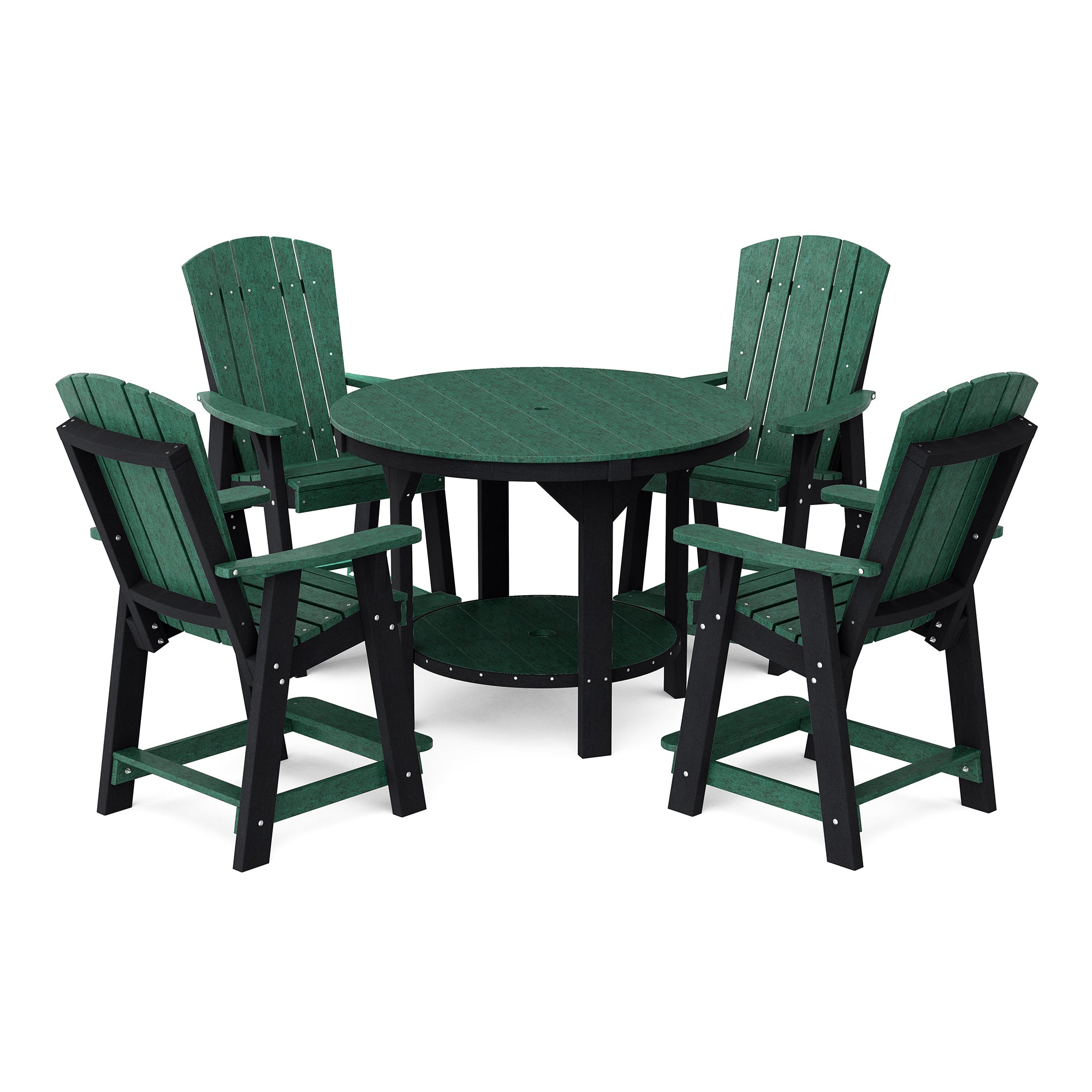 Heritage 5-Piece 48-Inch Pub Counter Height Dining Set - Perfect for Kitchen Islands, Breakfast Bars & Small Space Entertaining