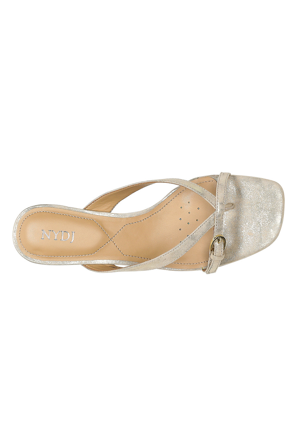 Glam Block Heel Sandals for Women - Light Gold Comfortable Dressy Summer Shoes for Weddings, Parties & Date Nights