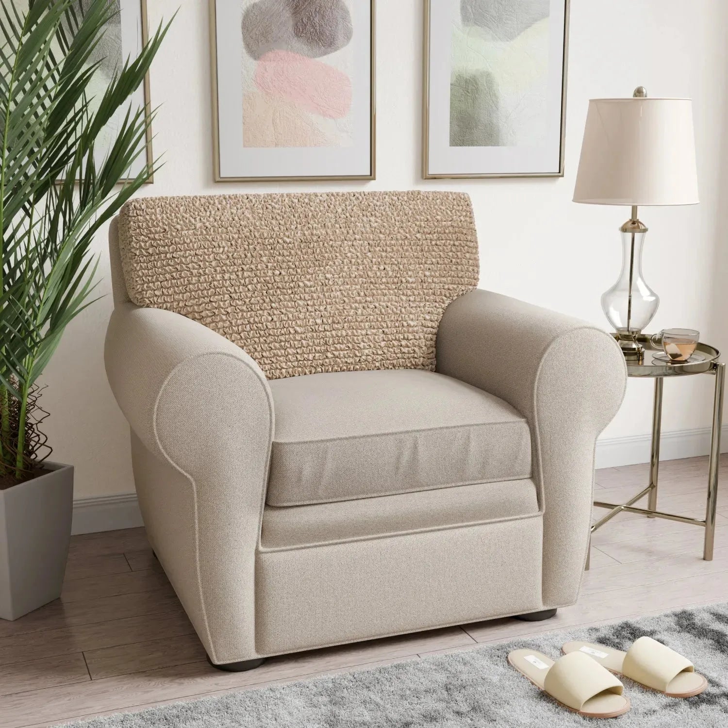 Premium Microfiber Seat Cushion Cover - Soft & Durable Sofa Chair Protector - Perfect for Living Room, Office, or Car Use